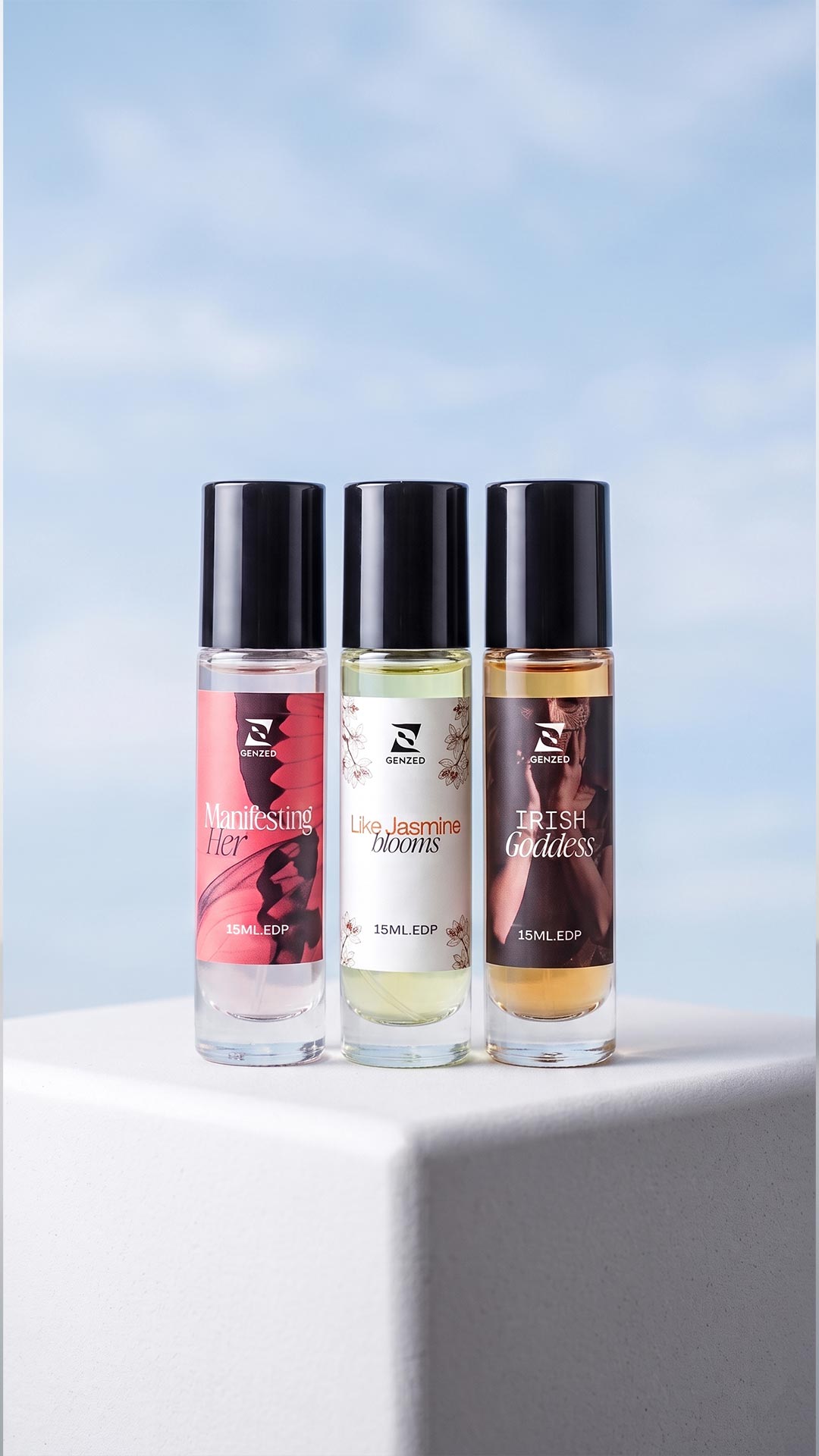 Her Signature Trio – Manifesting Her, Irish Goddess, Like Jasmine Blooms
