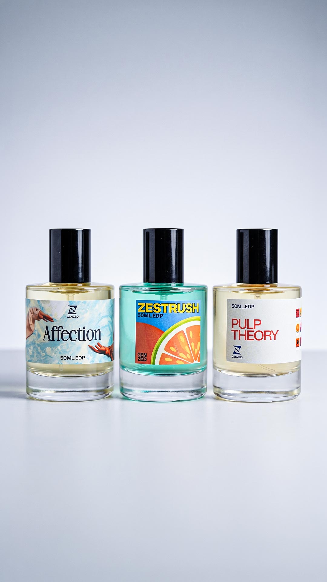 Unisex Trio – Affection, ZestRush, Pulp Theory